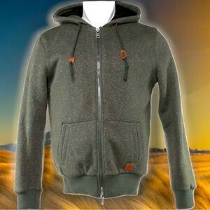 Fur Lined Buffalo David Bitton Mens Hooded Sweatshirt M